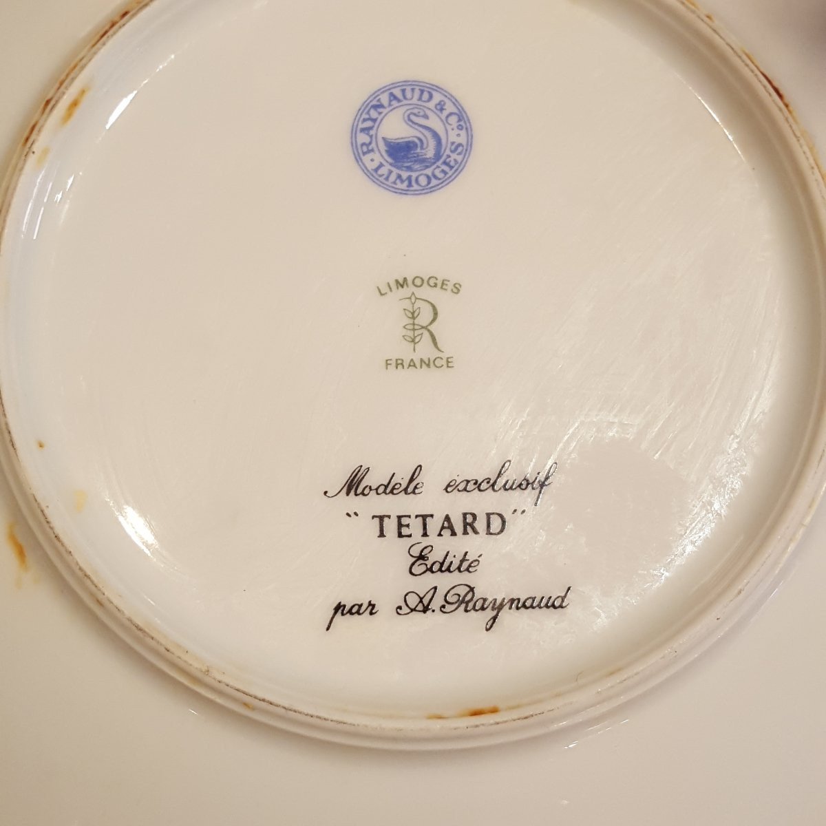 Service  A.Raynaud modèle Tétard Limoges  porcelaine et argent -photo-2