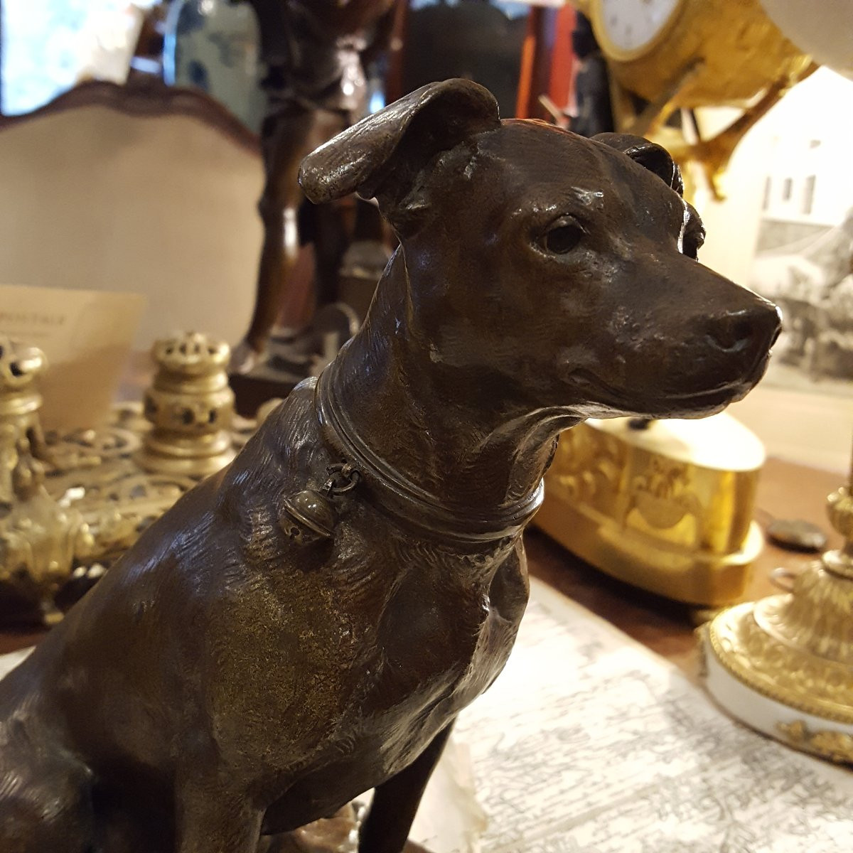 The Rewarded Hunt: 19th Century Bronze By Stanislas Lami-photo-4