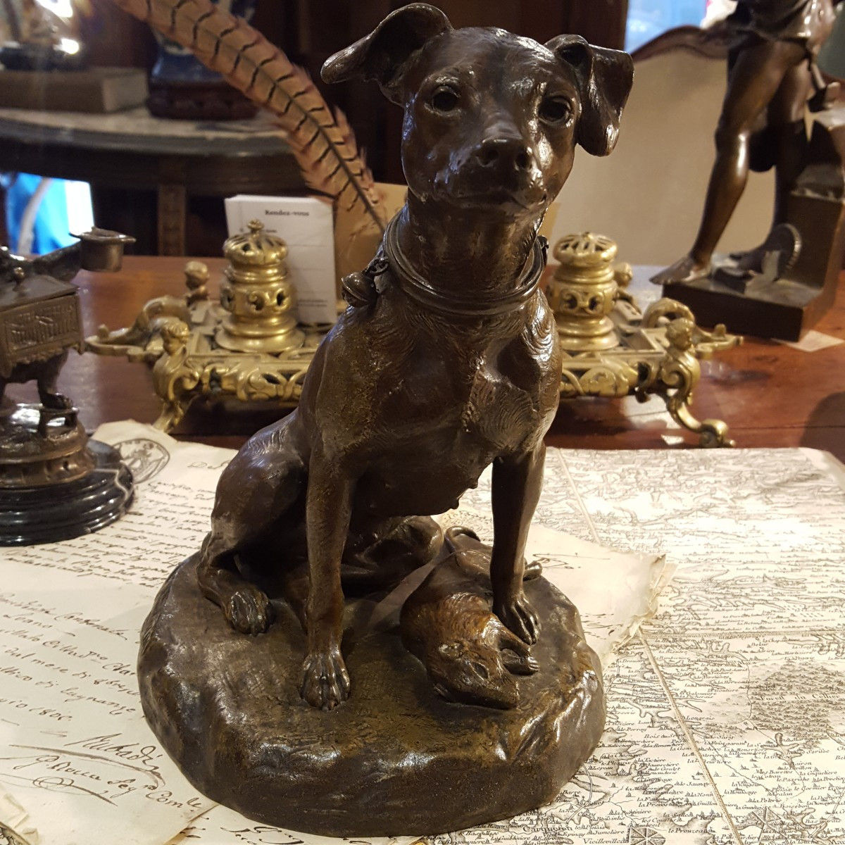 The Rewarded Hunt: 19th Century Bronze By Stanislas Lami