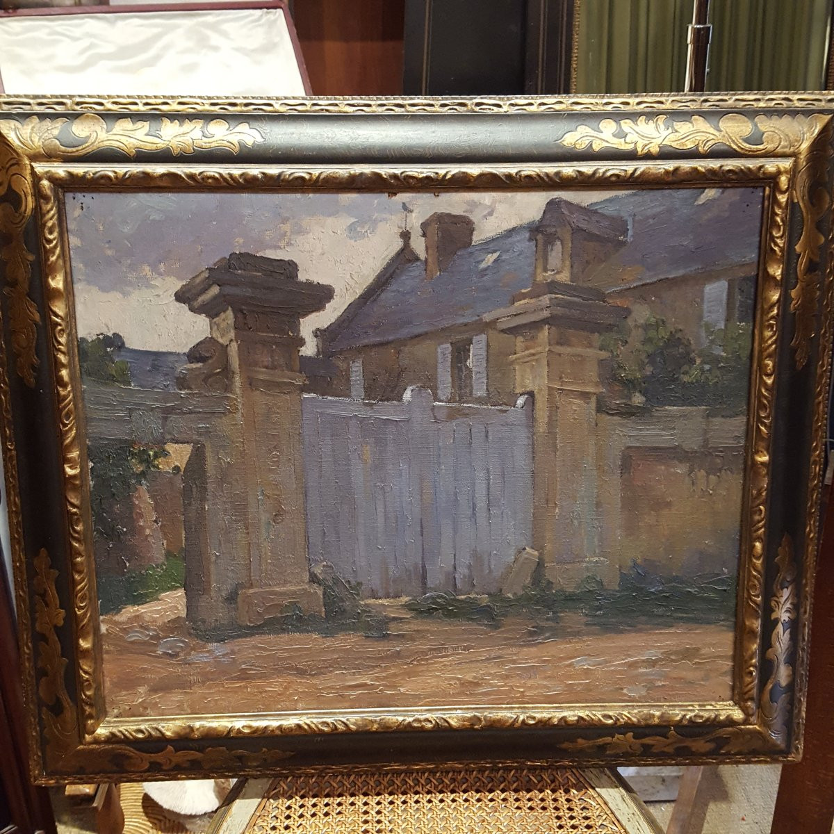 "Belle Demeure" huile sur toile  : Gustave Rouzé-photo-1