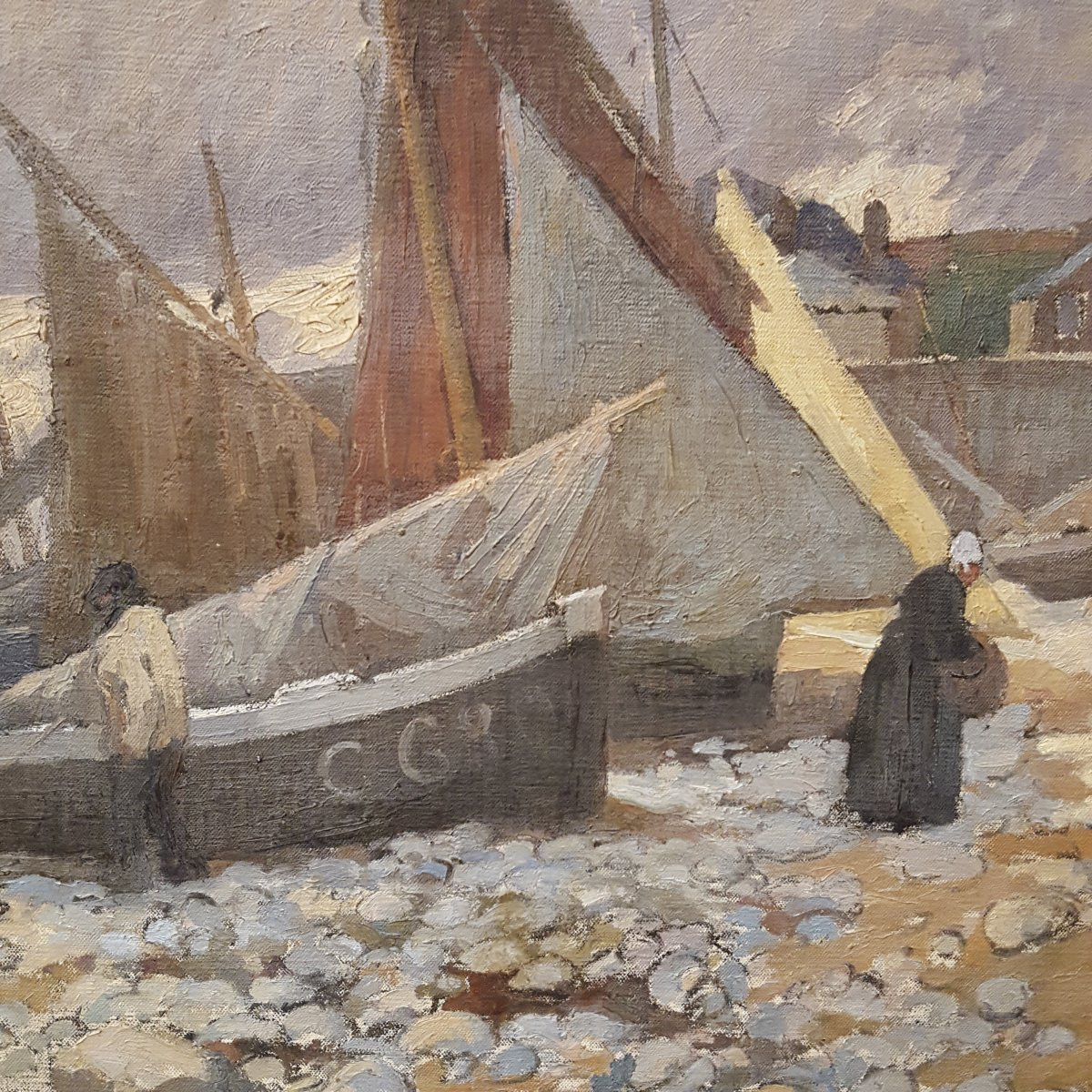 In Normandy "departure For Fishing" Gustave Rouzé -photo-2