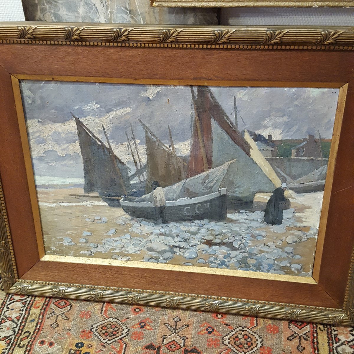 In Normandy "departure For Fishing" Gustave Rouzé -photo-1