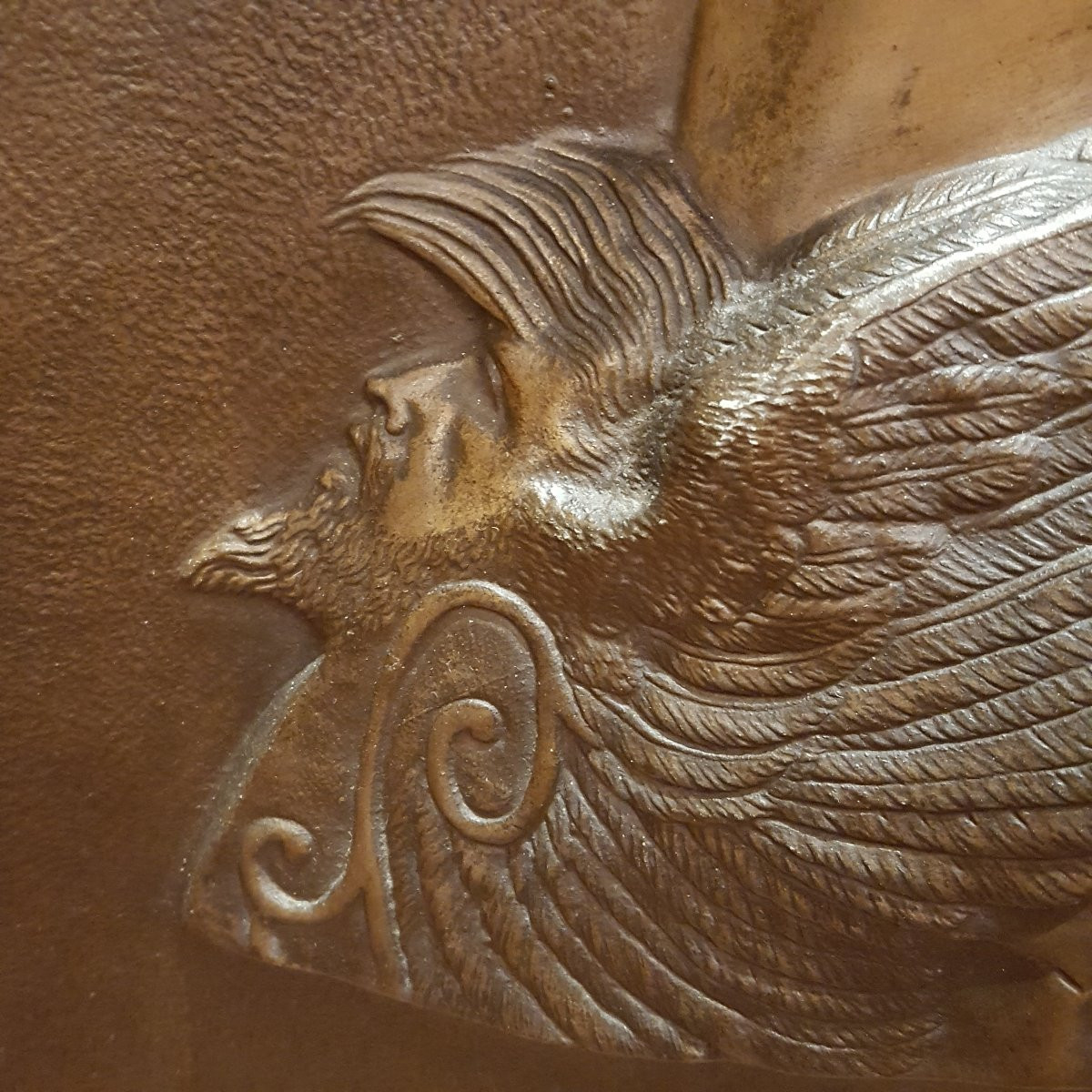 Profil en bronze d'un guerrier Italie XIXème-photo-4