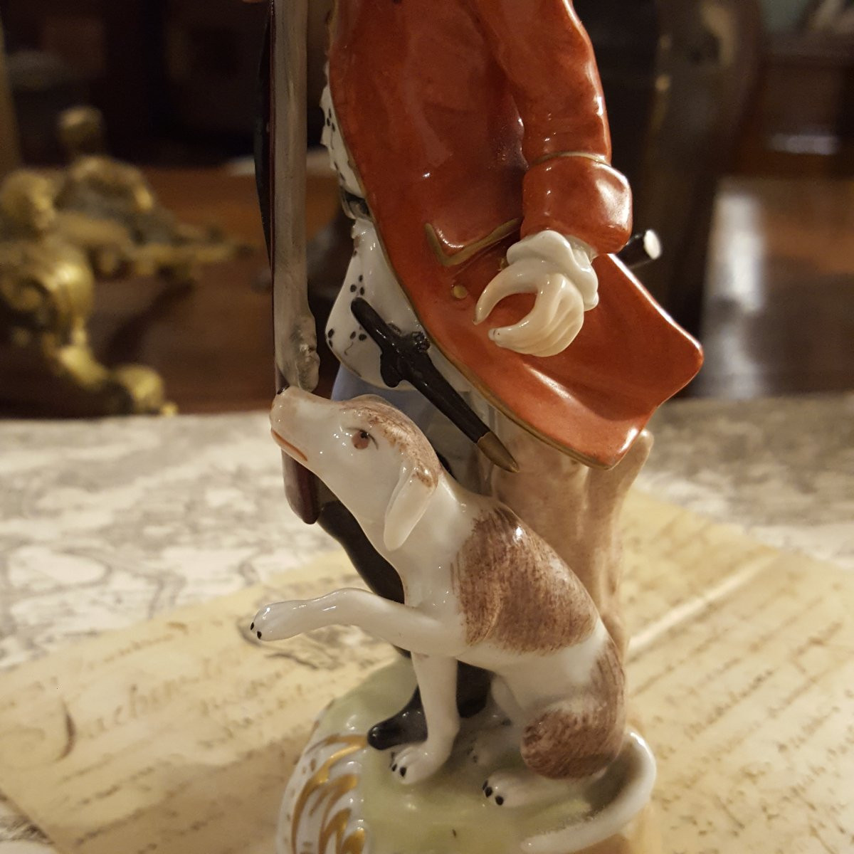 Dresden: Pair Of Porcelain Subjects: 18th Century Hunting Costumes-photo-4