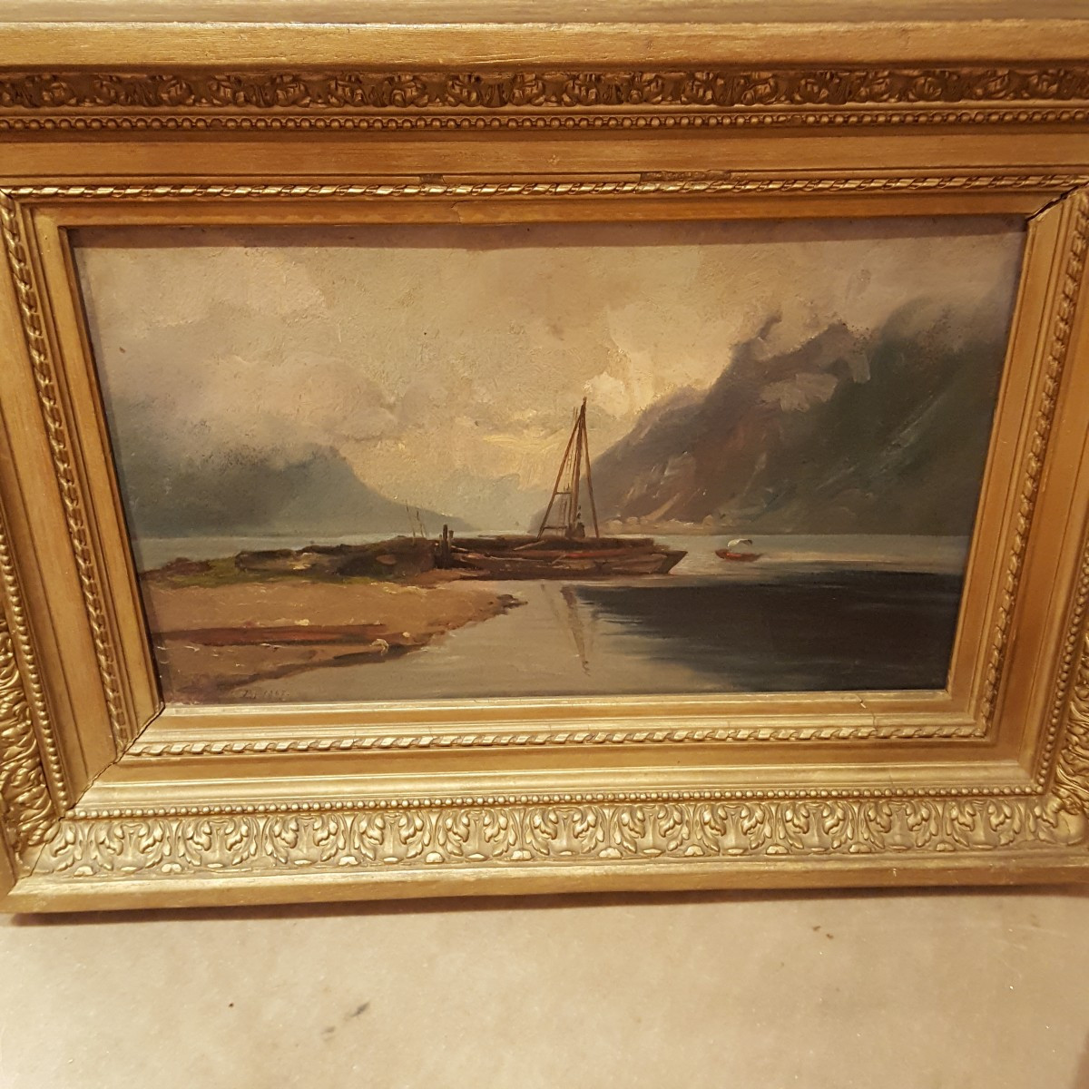 Paysage Marine Asie XIXème 1867