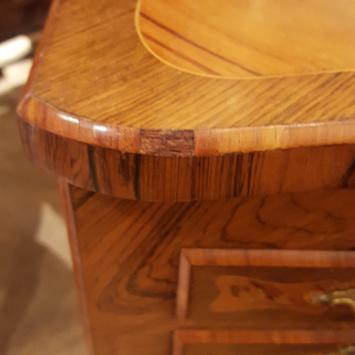 Dressing Table Transitional Marquetry And Bronze -photo-3