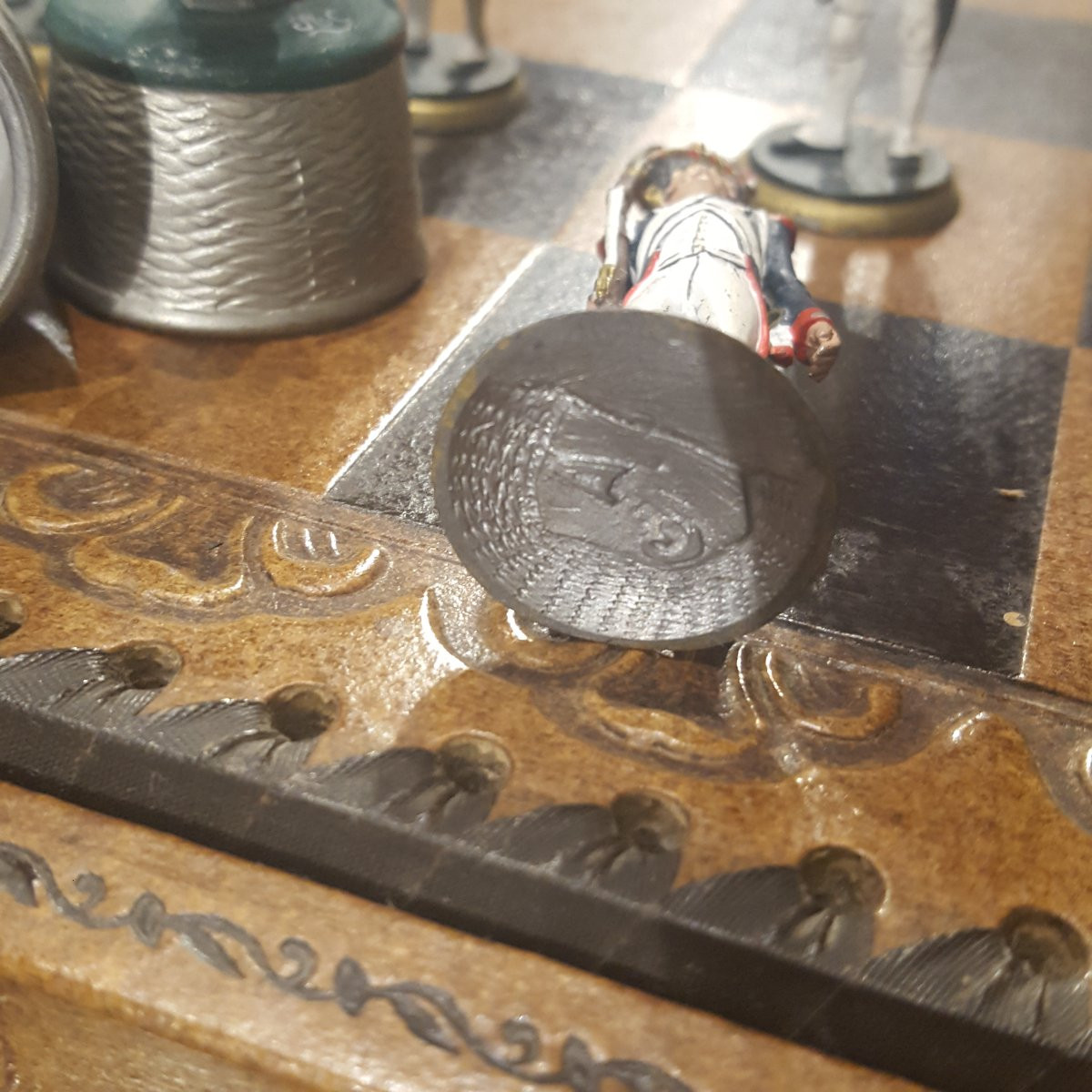 Jeu d'Echec collection : Napoléon , sujets soldats de plomb-photo-2