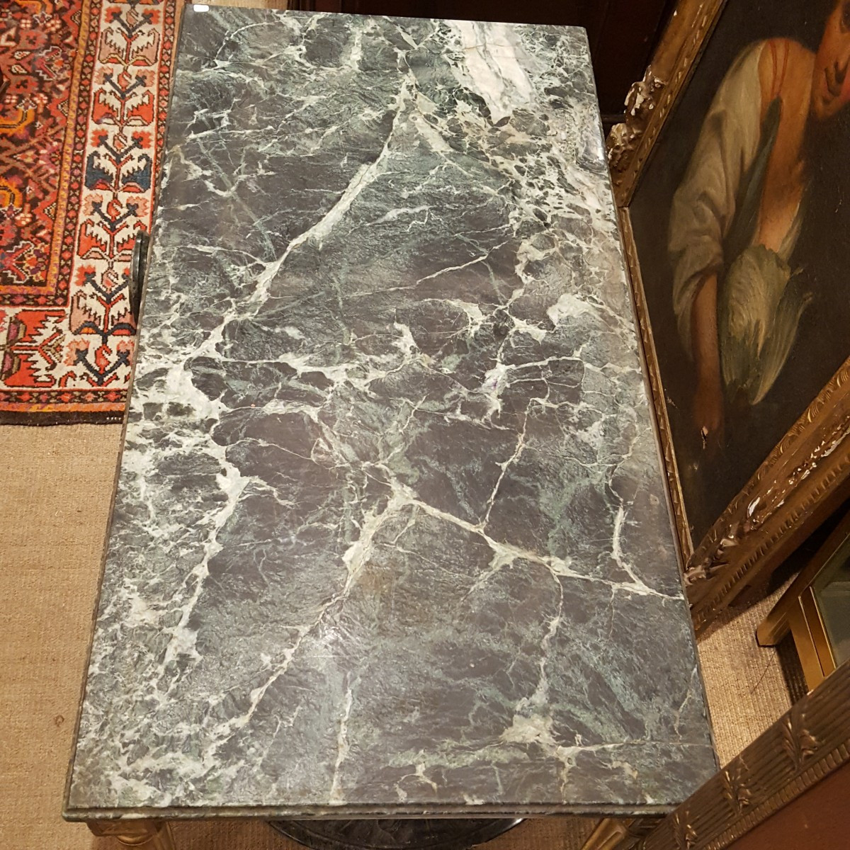 Table basse Louis XVI bois doré-photo-1