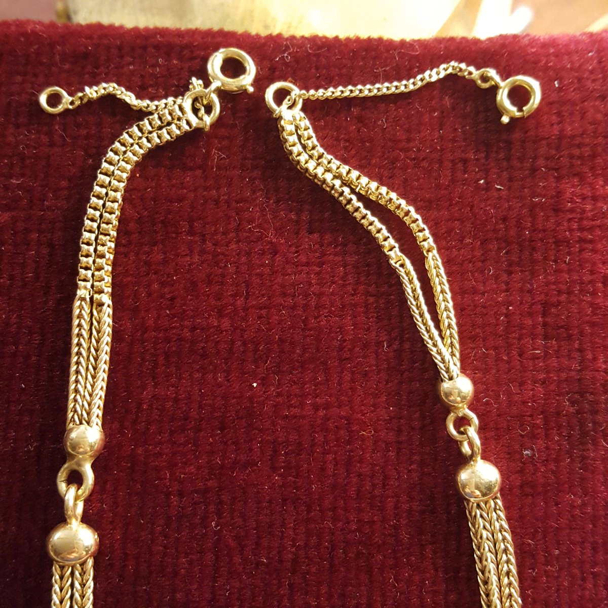 Collier Email Napoléon III boules coulissantes-photo-2