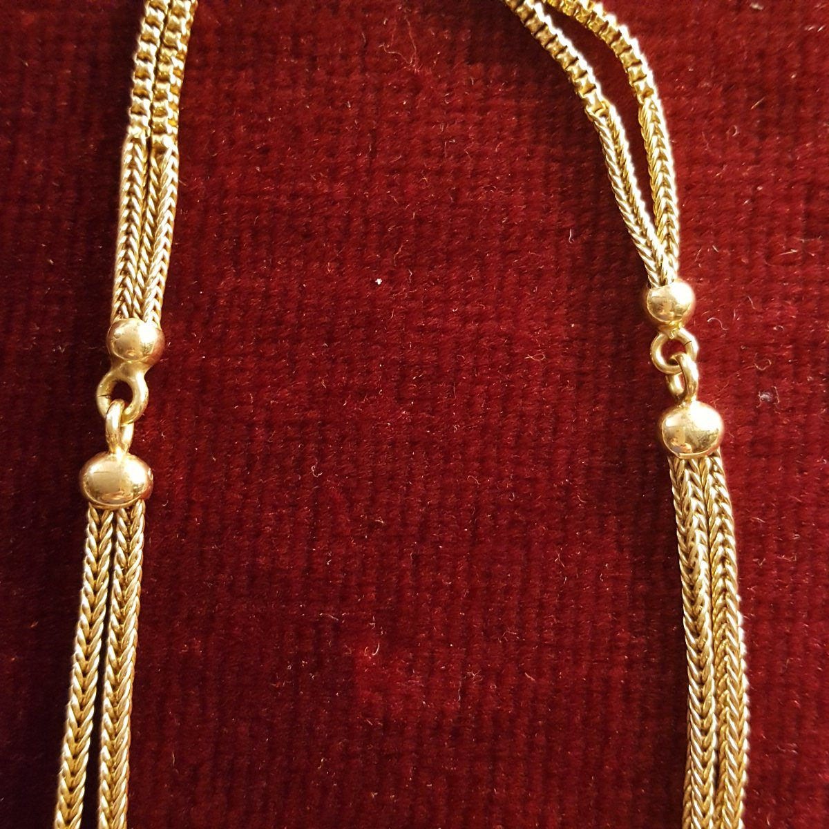 Collier Email Napoléon III boules coulissantes-photo-2