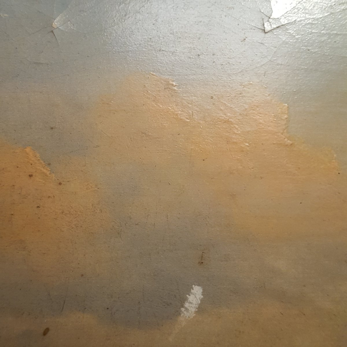 19th Century Painting Peasant Scene-photo-3