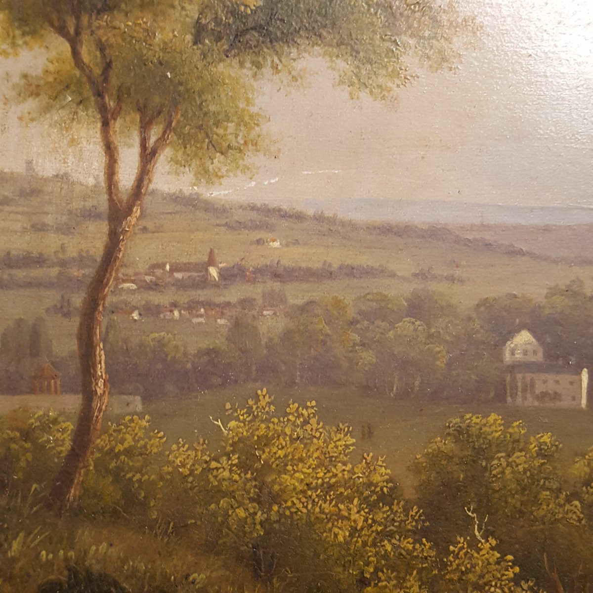 19th Century Painting Peasant Scene-photo-4