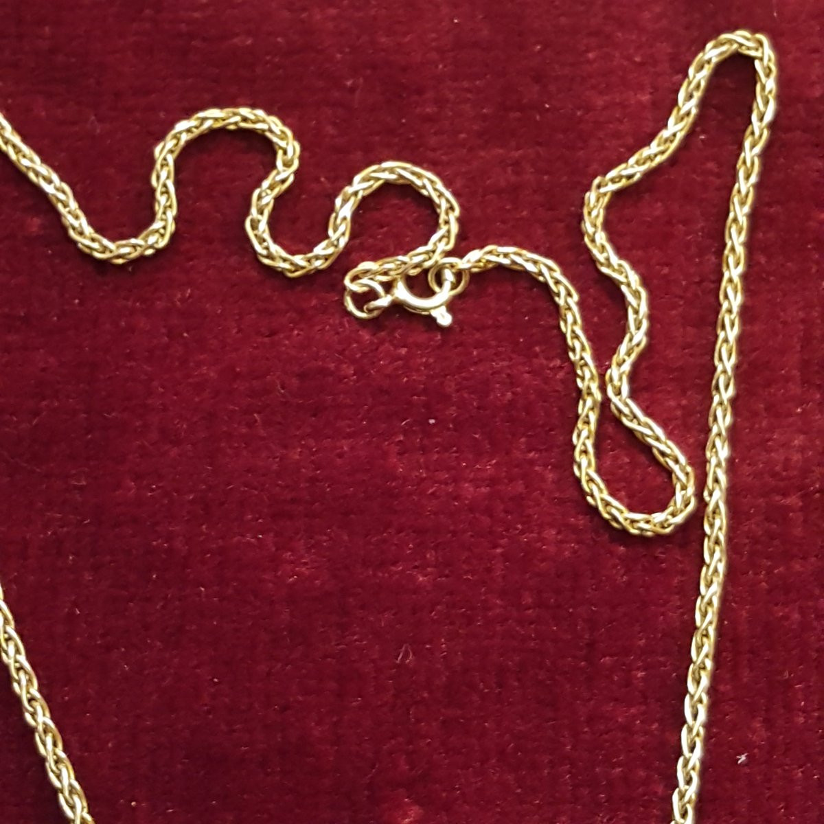 Gold Chain With Art Nouveau Gold Plated Enamel Medal-photo-3