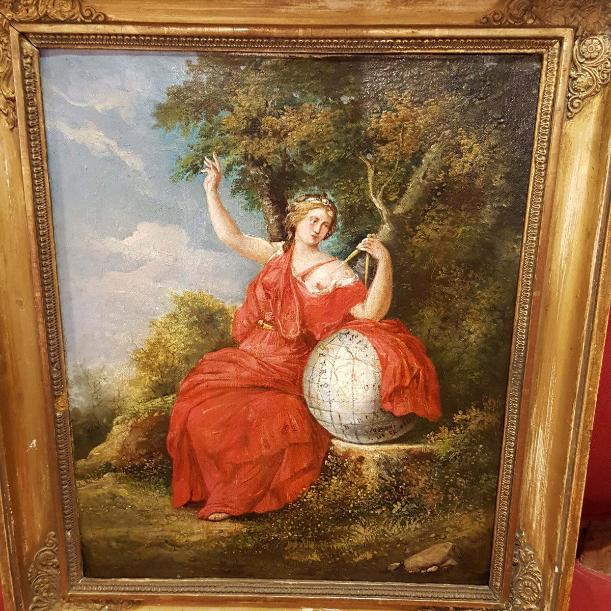 Oil On Canvas: The Muse Of Astronomy Uranie-photo-1