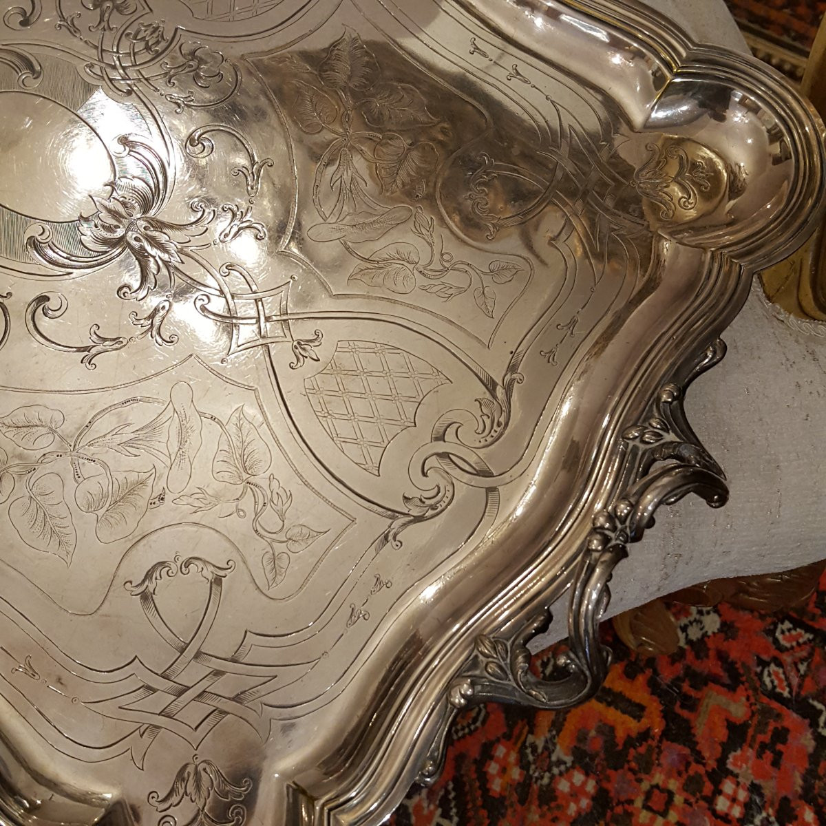 Napoleon III Chiselled Tray-photo-3