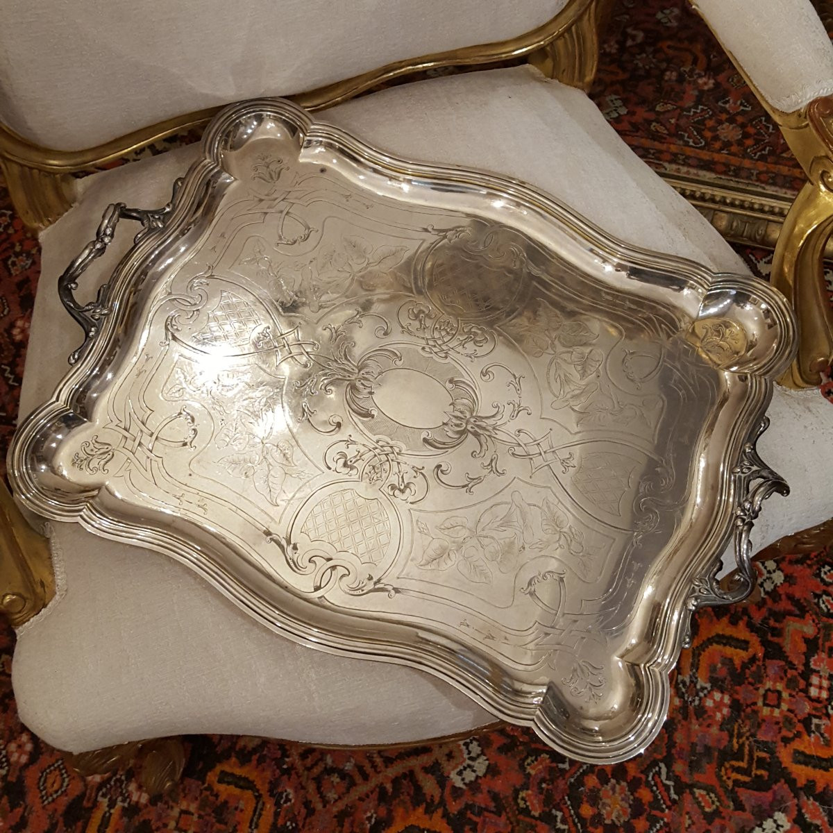 Napoleon III Chiselled Tray-photo-1