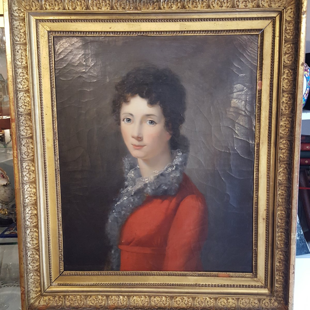 Empire Portrait Young Woman With Red Coat-photo-1
