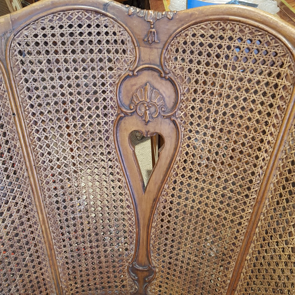 Paire de fauteuils bas 1900 cannés-photo-3