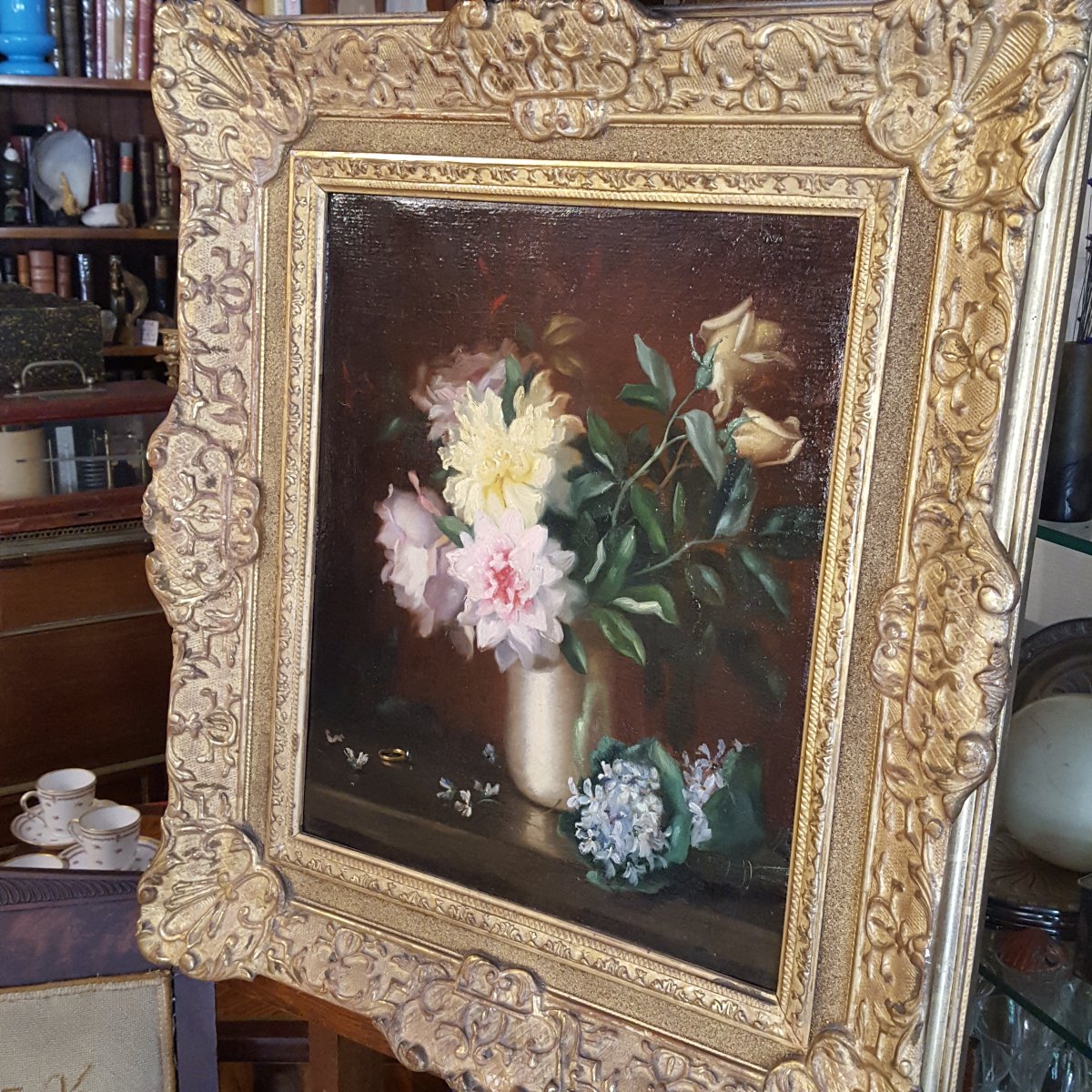 19th-century Oil On Canvas: 