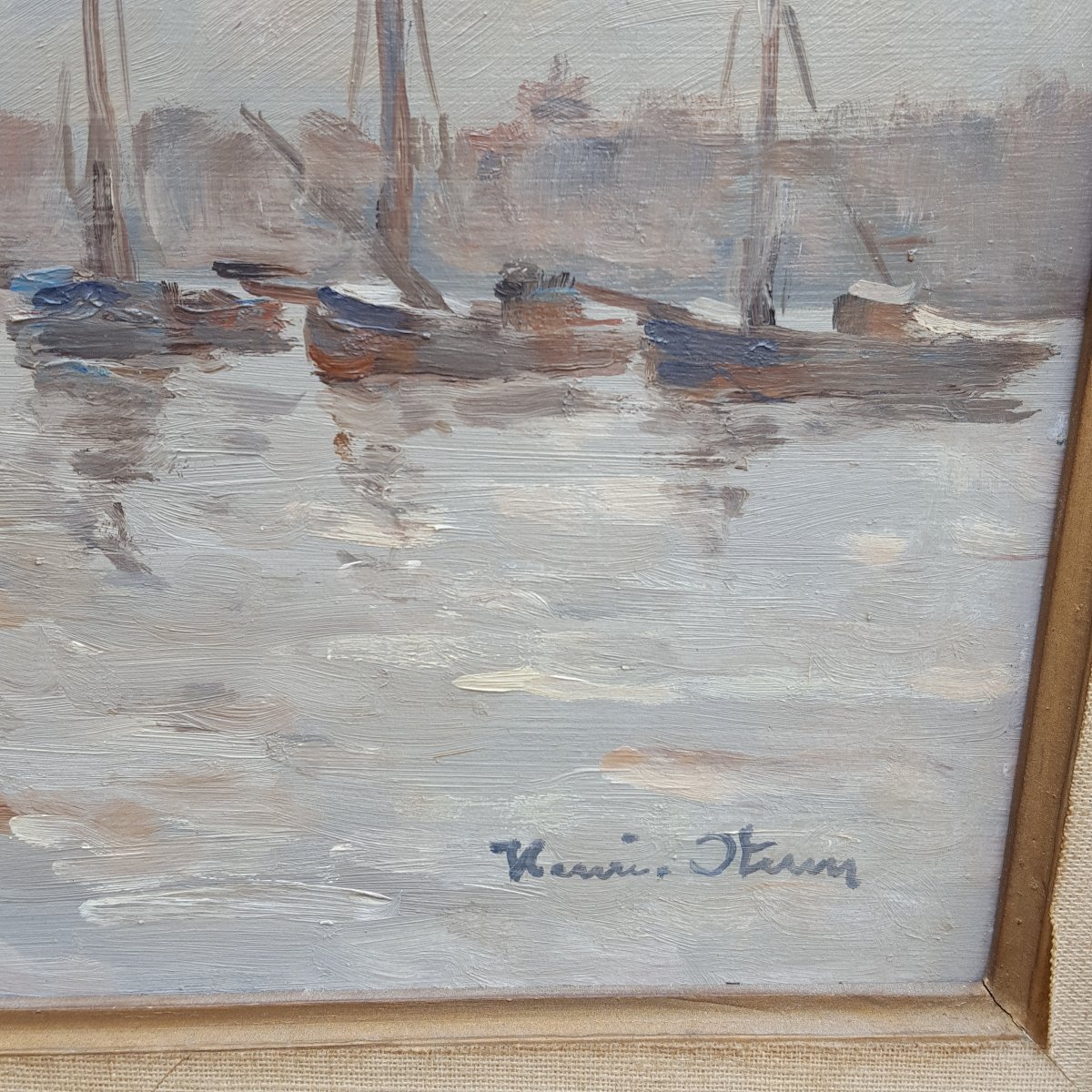 Henri Stern 1902-1988 :Boulogne sur mer : Bateaux de pêche  -photo-3