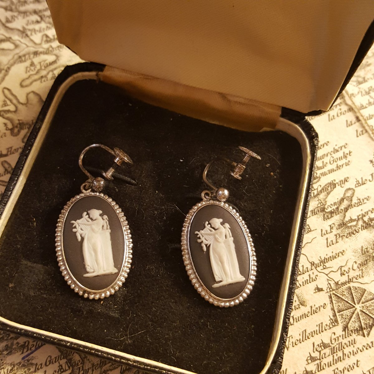 Pair Of Wedgwood Earrings-photo-3