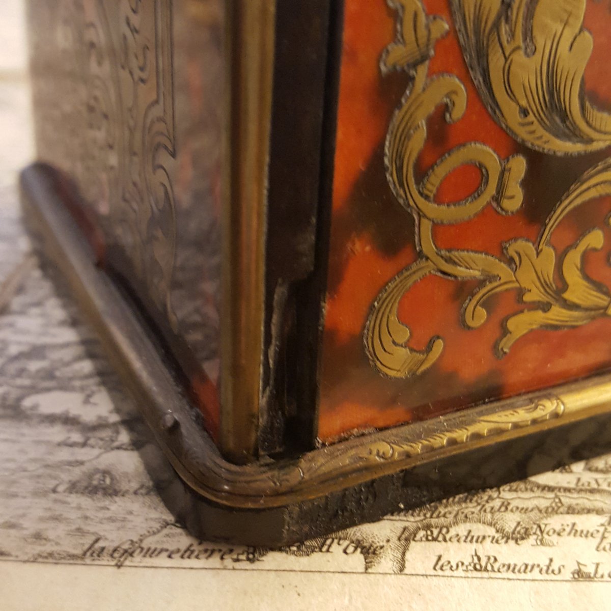 Coffret marqueterie Boulle XIXème-photo-1