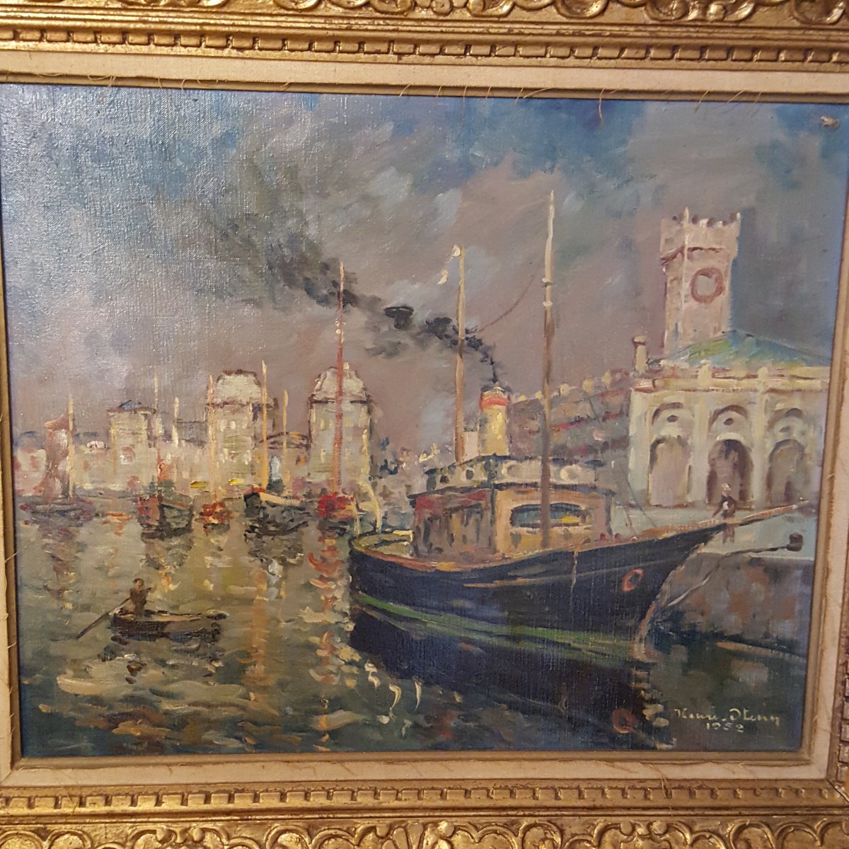 Le Port d'Ostende:  Henri Stern 1902-1988  " Clair Obscur"-photo-2