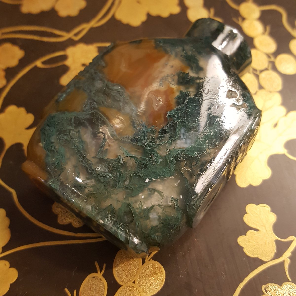 Chine XIXème : tabatière Agate " Mousse"-photo-4
