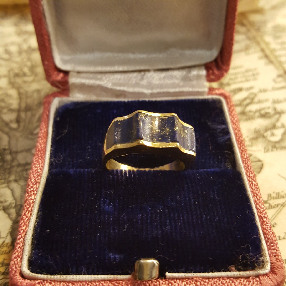 Gold And Lapis Lazuli Ring-photo-2