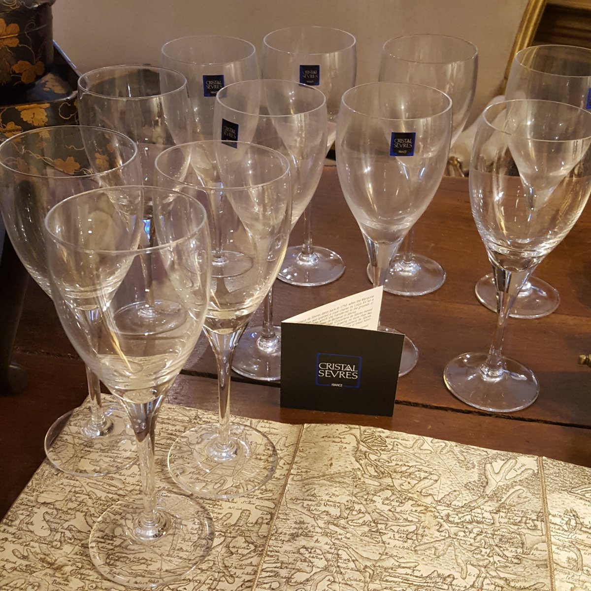 11 Sèvres Crystal Wine Glasses-photo-4