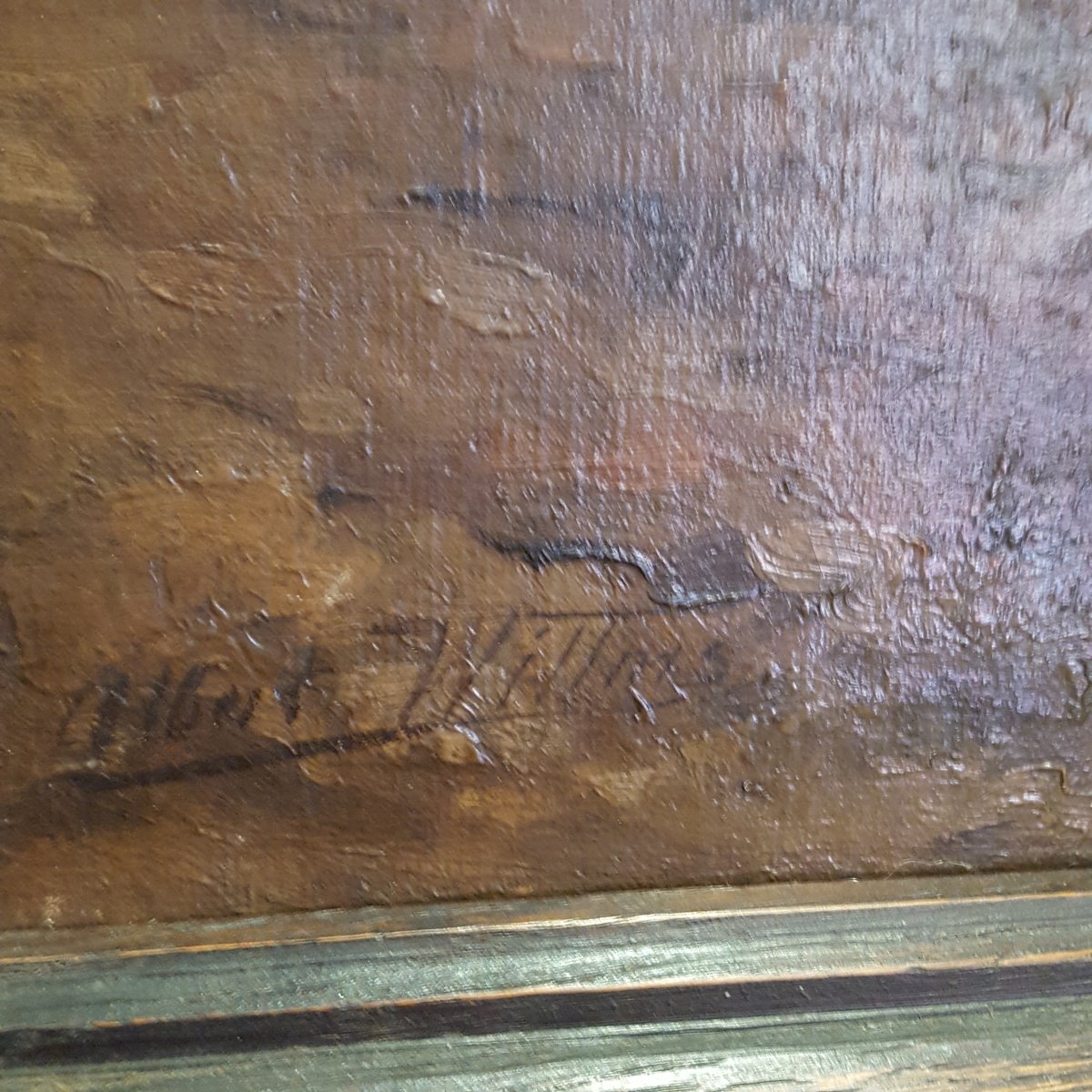  A.Willms :Deux tableaux XIXème Chiens de Chasse-photo-5