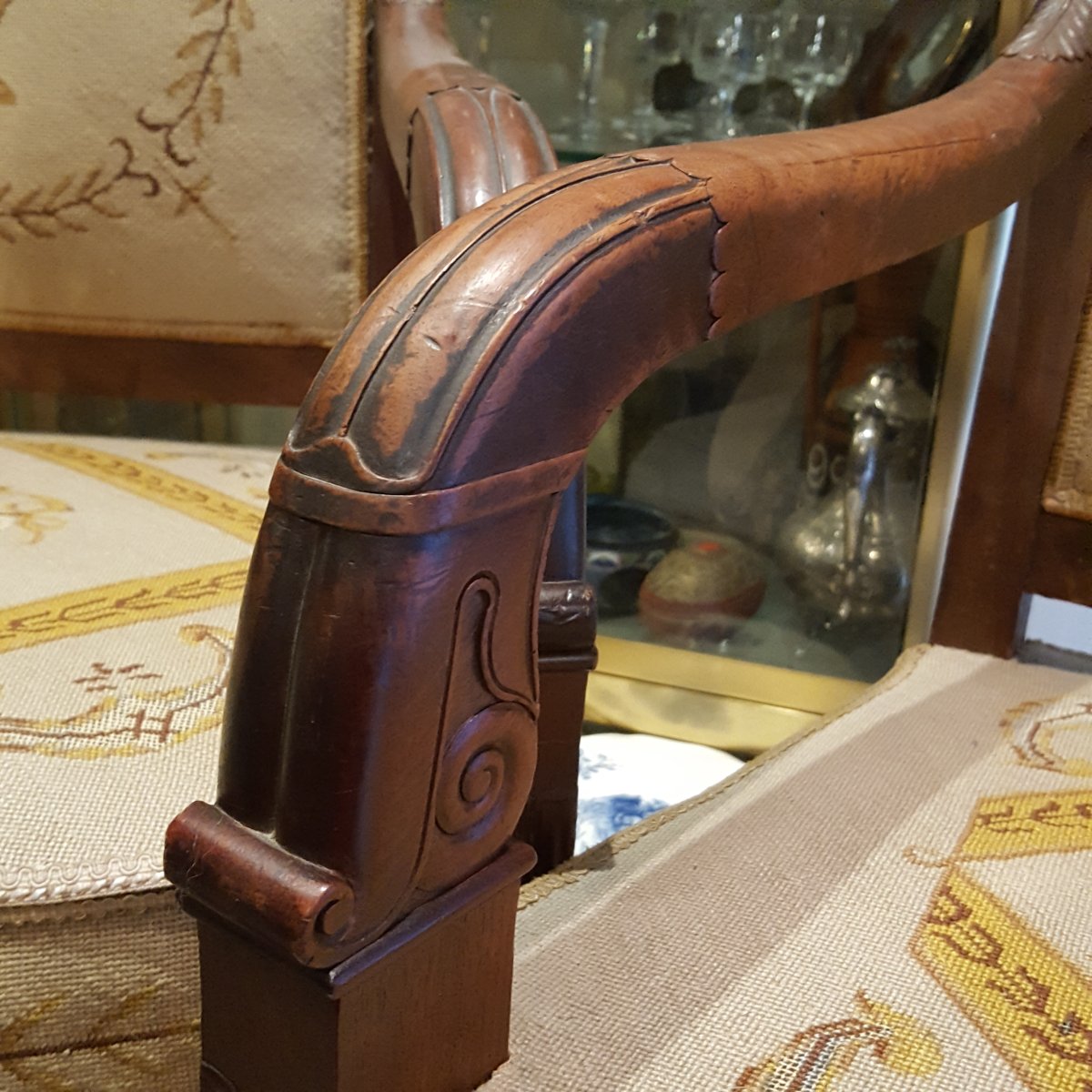 Pair Of Restoration-style Armchairs -photo-4