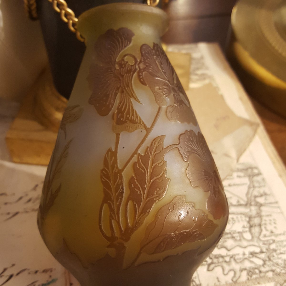 Emile Gallé, "vase With Anemones"-photo-2