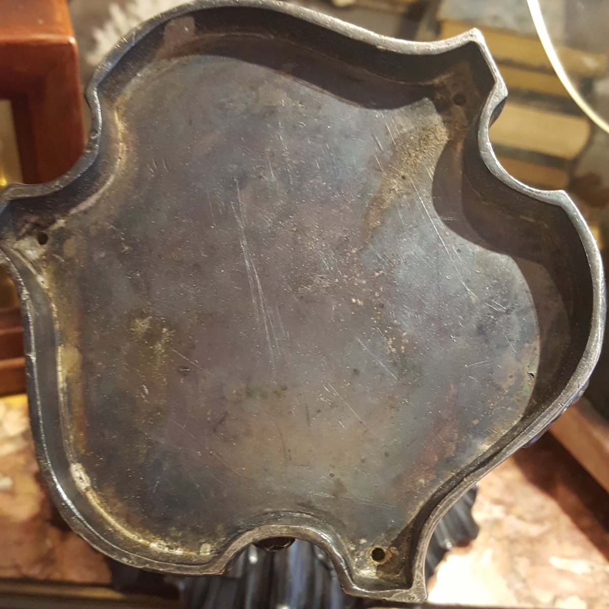 " Femme au Coquillage " bronze argenté XIXème-photo-4
