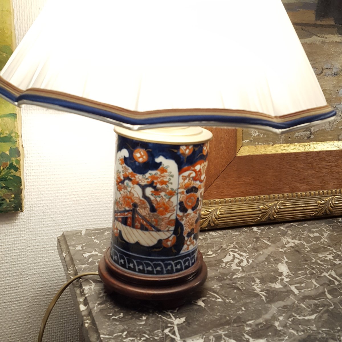 19th-century Imari Porcelain Lamp