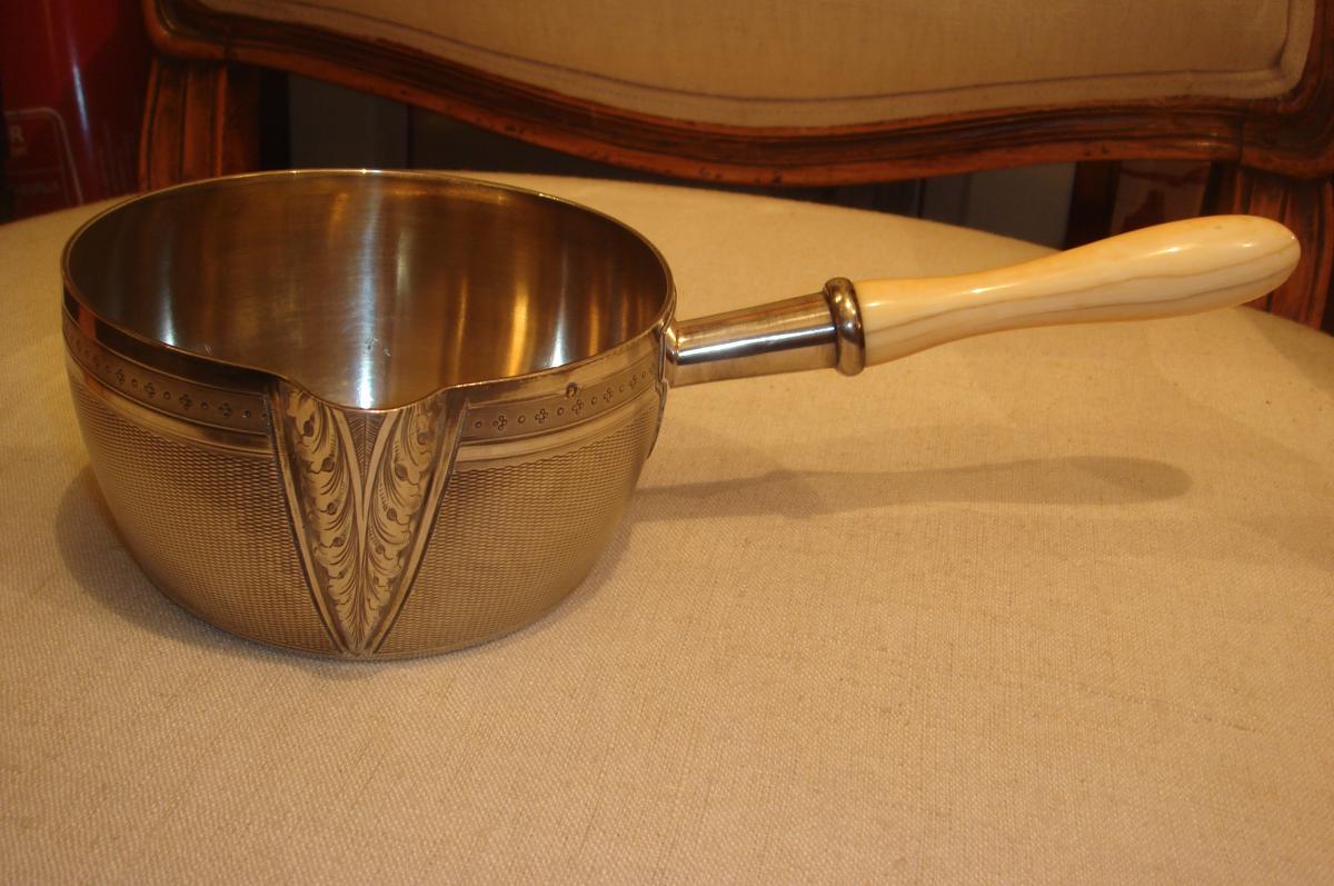 19th Century Silver Saucepan