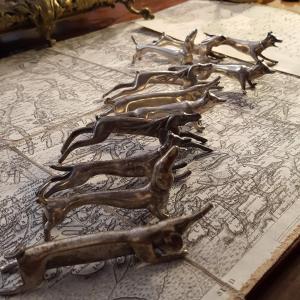 Silver-plated Bronze: Animal Knife Holders 1930