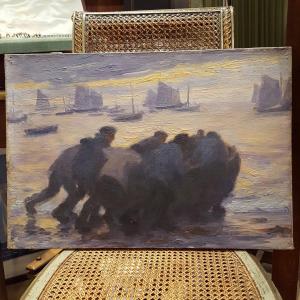 Marine  : Le départ pour la pêche :Gustave Rouzé