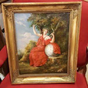 Oil On Canvas: The Muse Of Astronomy Uranie
