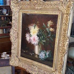 19th-century Oil On Canvas: 