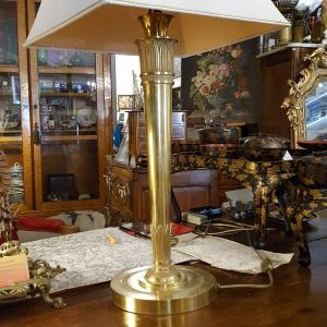 1940s Gilded Bronze Lamp