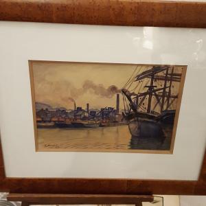 Le Havre; René De Saint Delis 1876 _ 1958; Sailing Ship At The Dock;1912