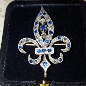 "fleur De Lys" Sapphire Jewelry Restoration