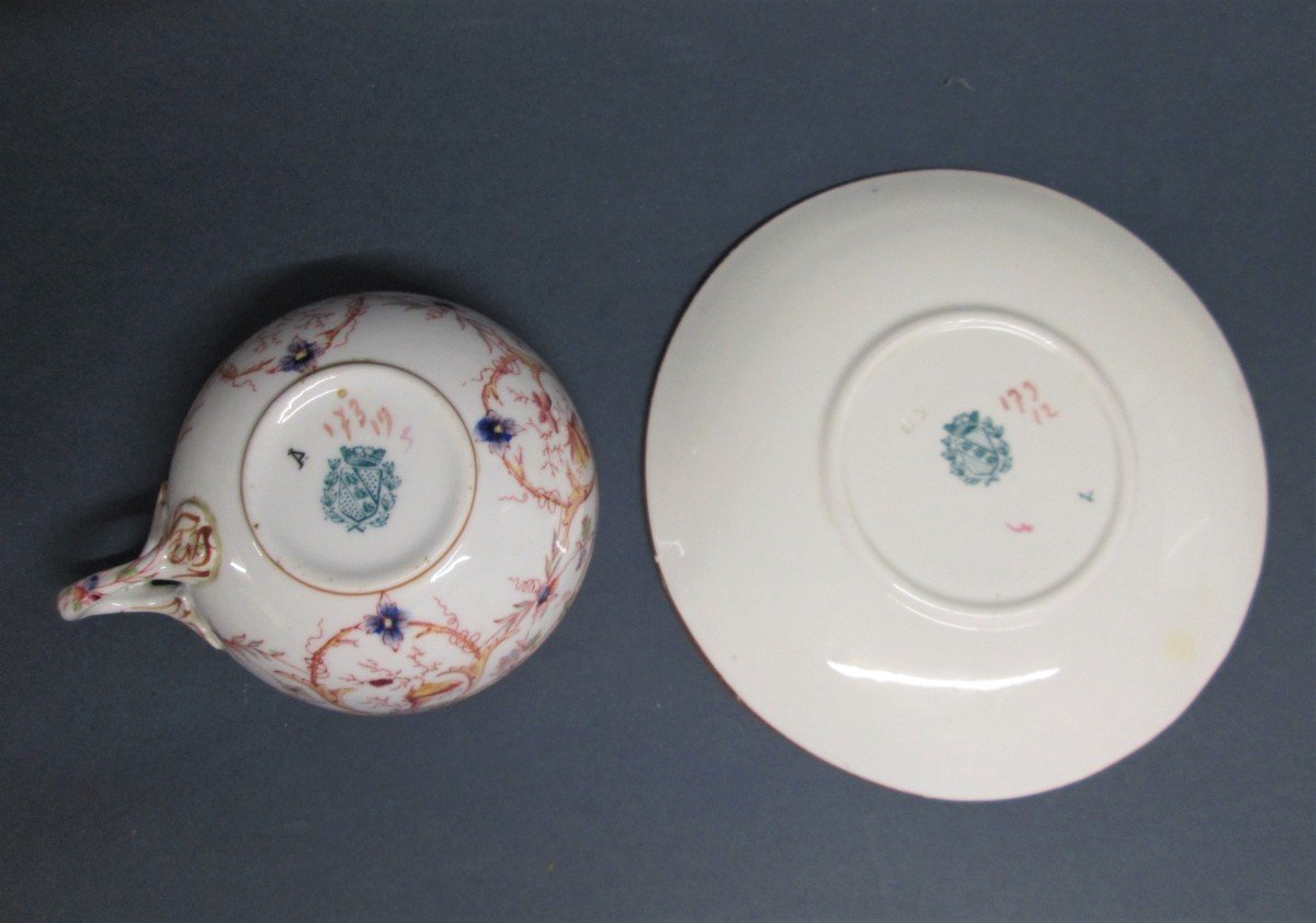 Sarreguemines, Porcelain Tea Cup-photo-3