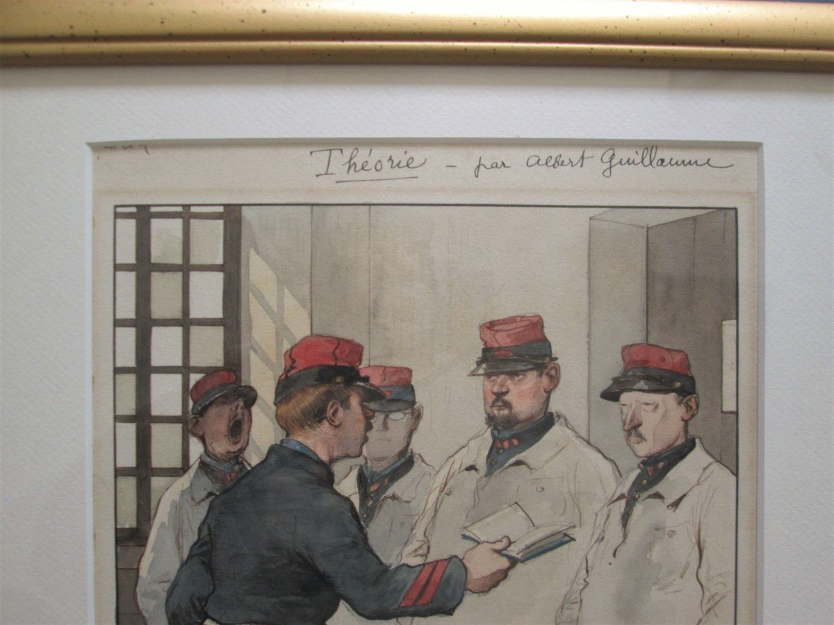 Albert Guillaume, Watercolor, Caricature, Military, Regiment, Sarreguemines-photo-3