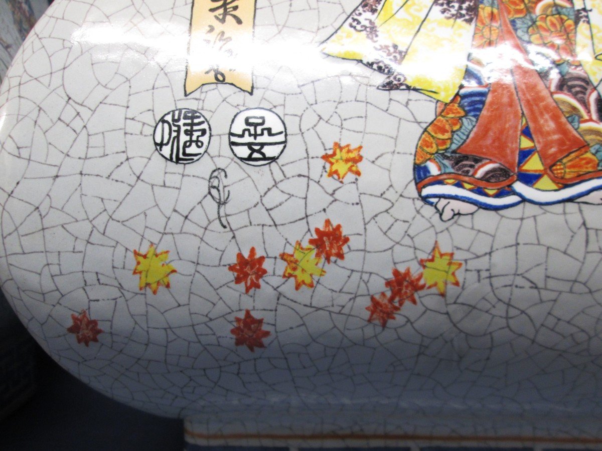 Charles Rudhardt, Paire De Vases, Longwy, Japon-photo-1