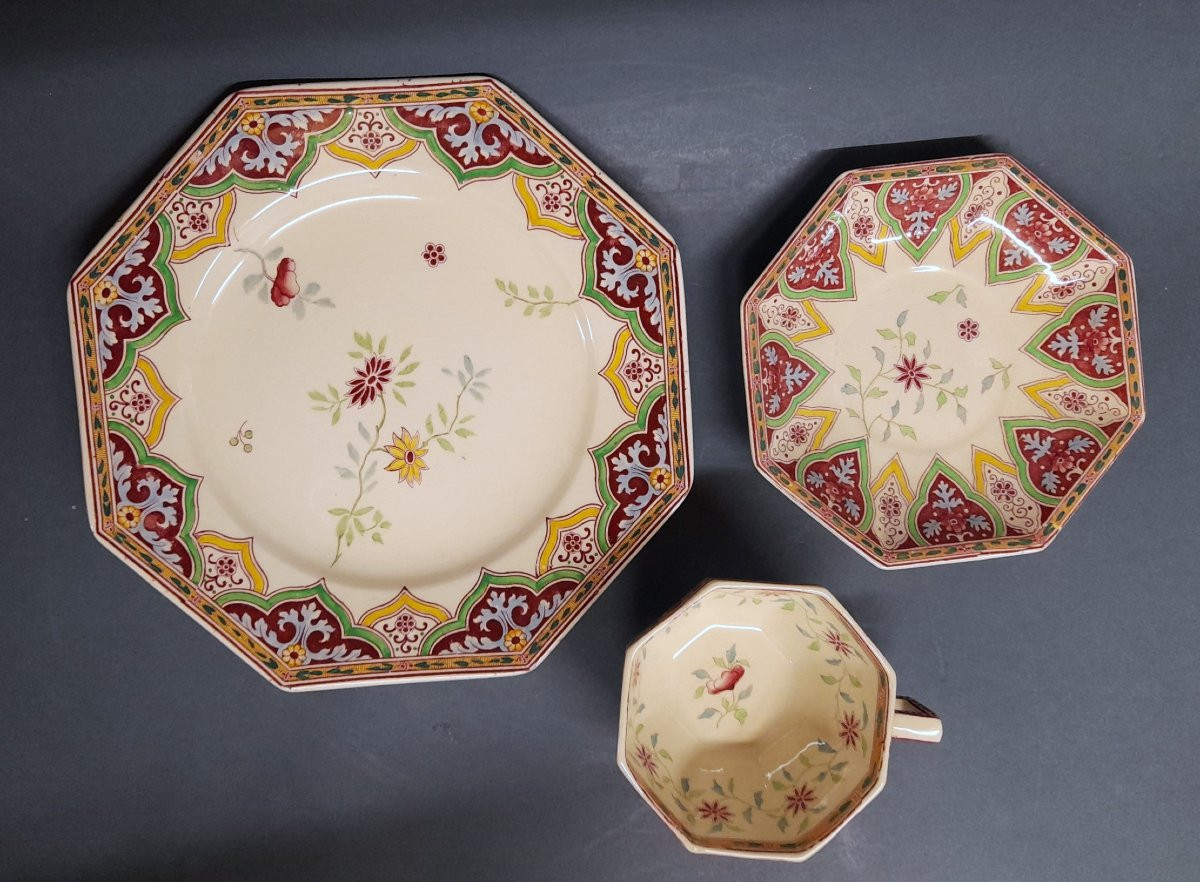 Sarreguemines, Peking Decor Tea Set-photo-2