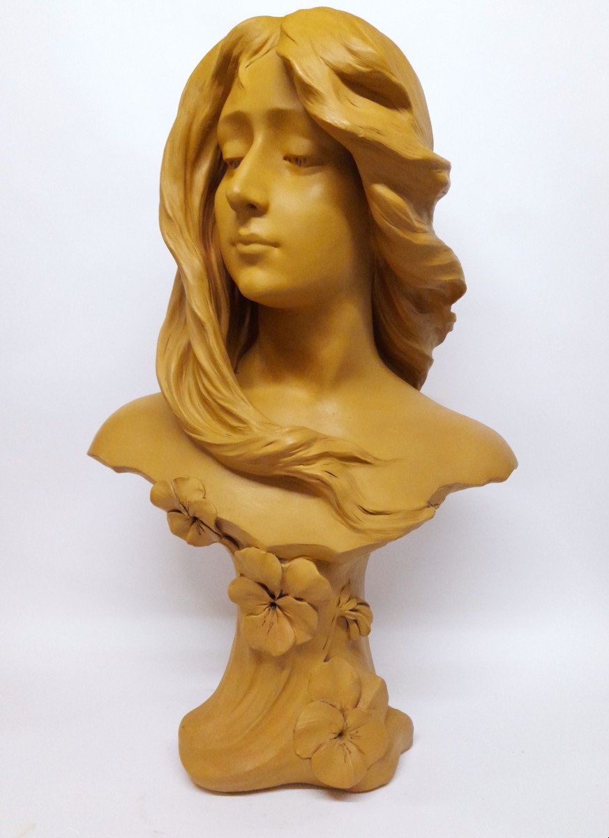Sarreguemines, Ranieri, Saint-maurice, Terracotta, Art Nouveau, Bust