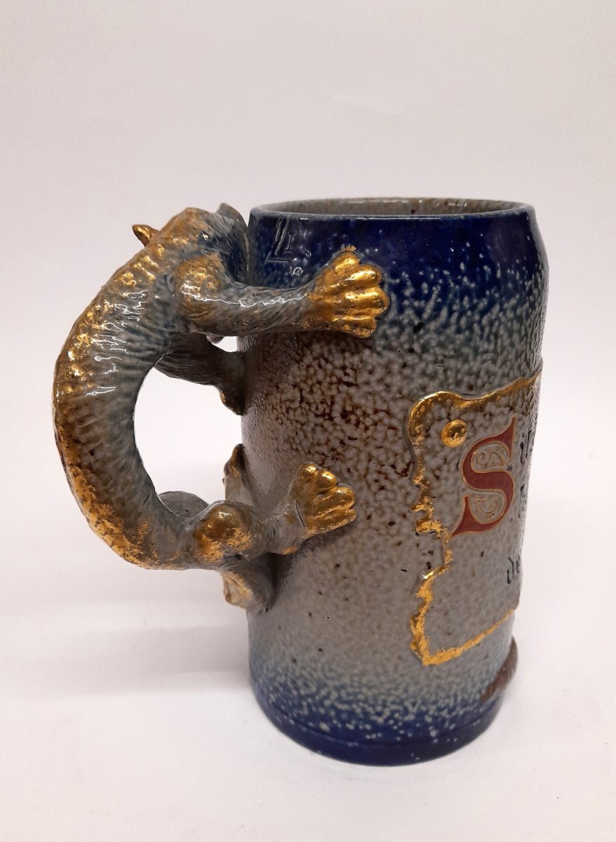 Sarreguemines, Victor Kremer, Cat Mug, Stoneware-photo-3