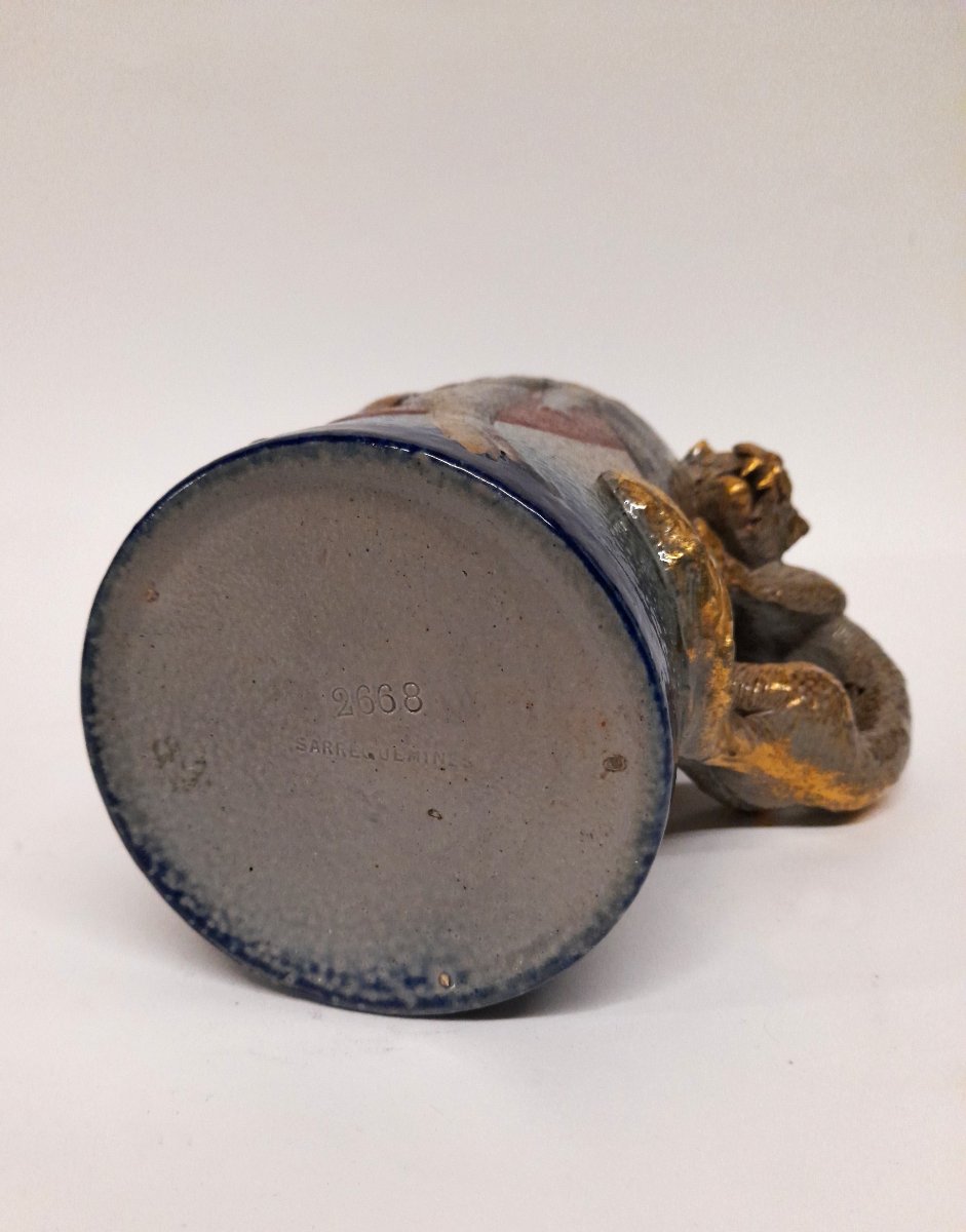 Sarreguemines, Victor Kremer, Cat Mug, Stoneware-photo-2